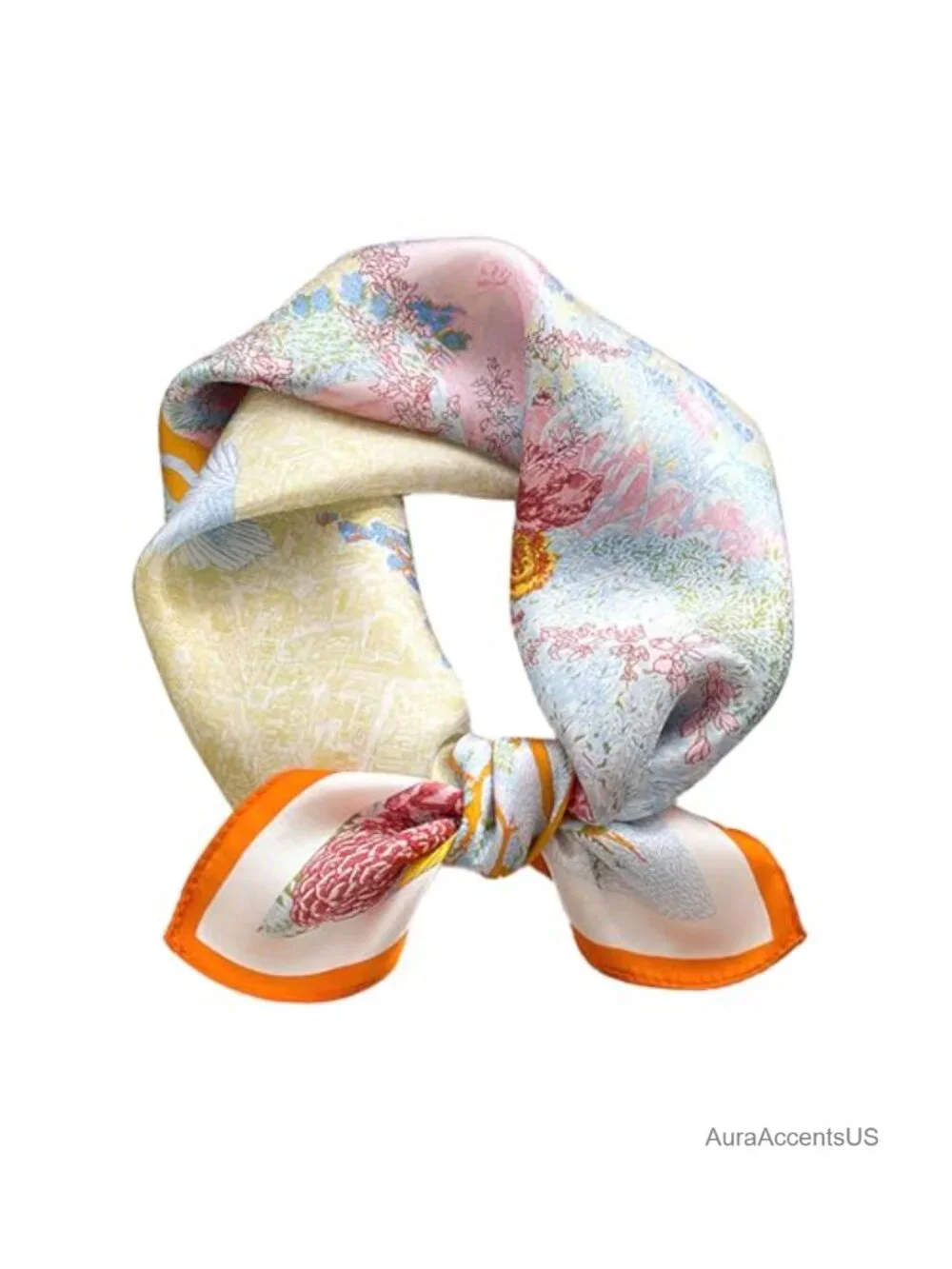 100% Pure Mulberry Silk Square Scarf Lightweight Neck Scarf Gift Packed